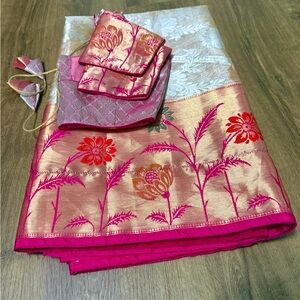 Beautiful banarasi tissue saree